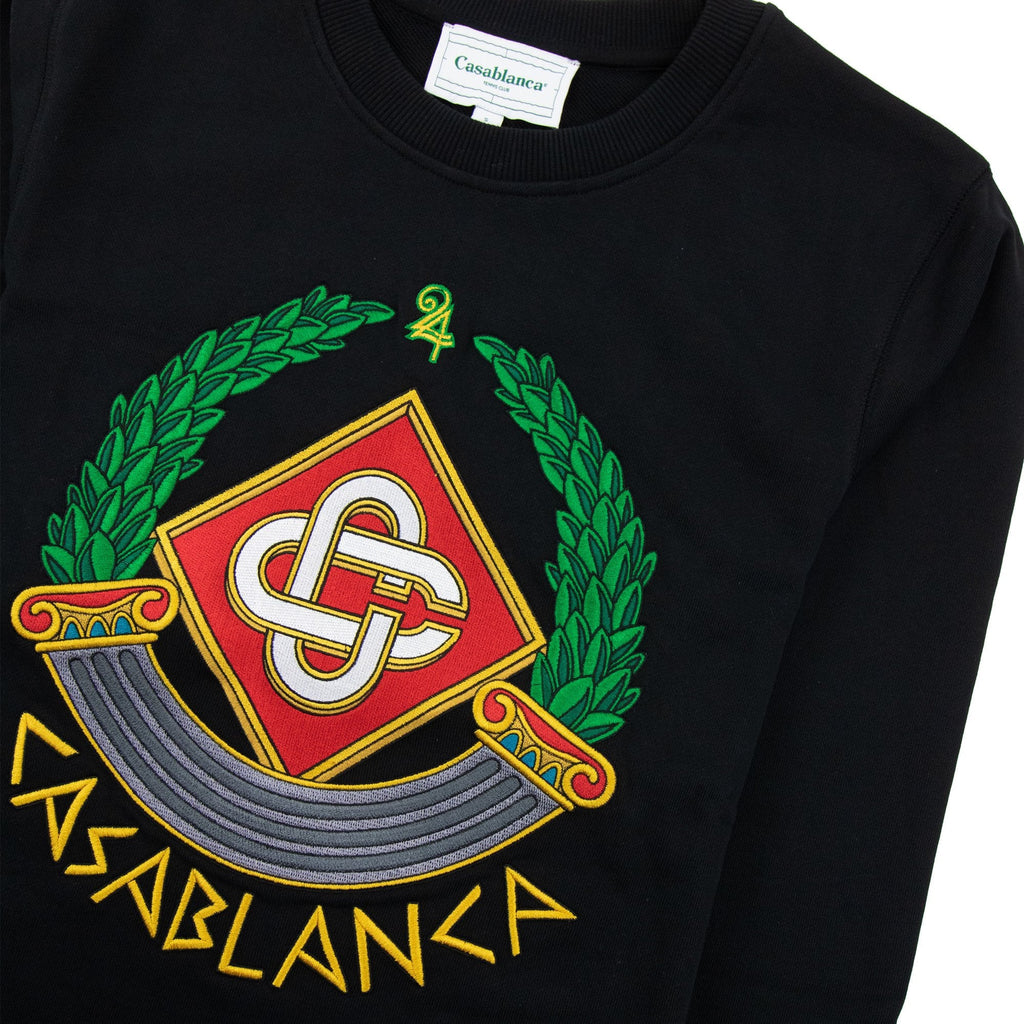 Casablanca Casa Crest Embroidered Sweatshirt Black