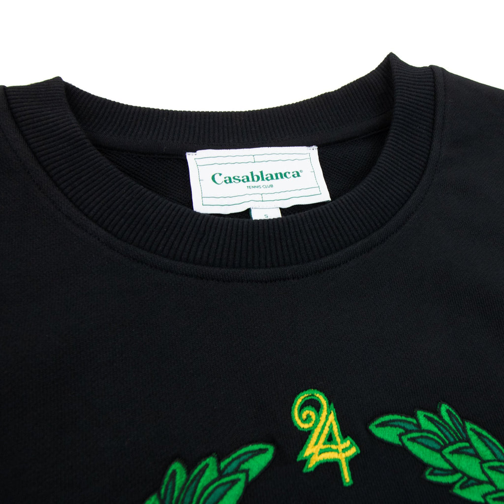 Casablanca Casa Crest Embroidered Sweatshirt Black