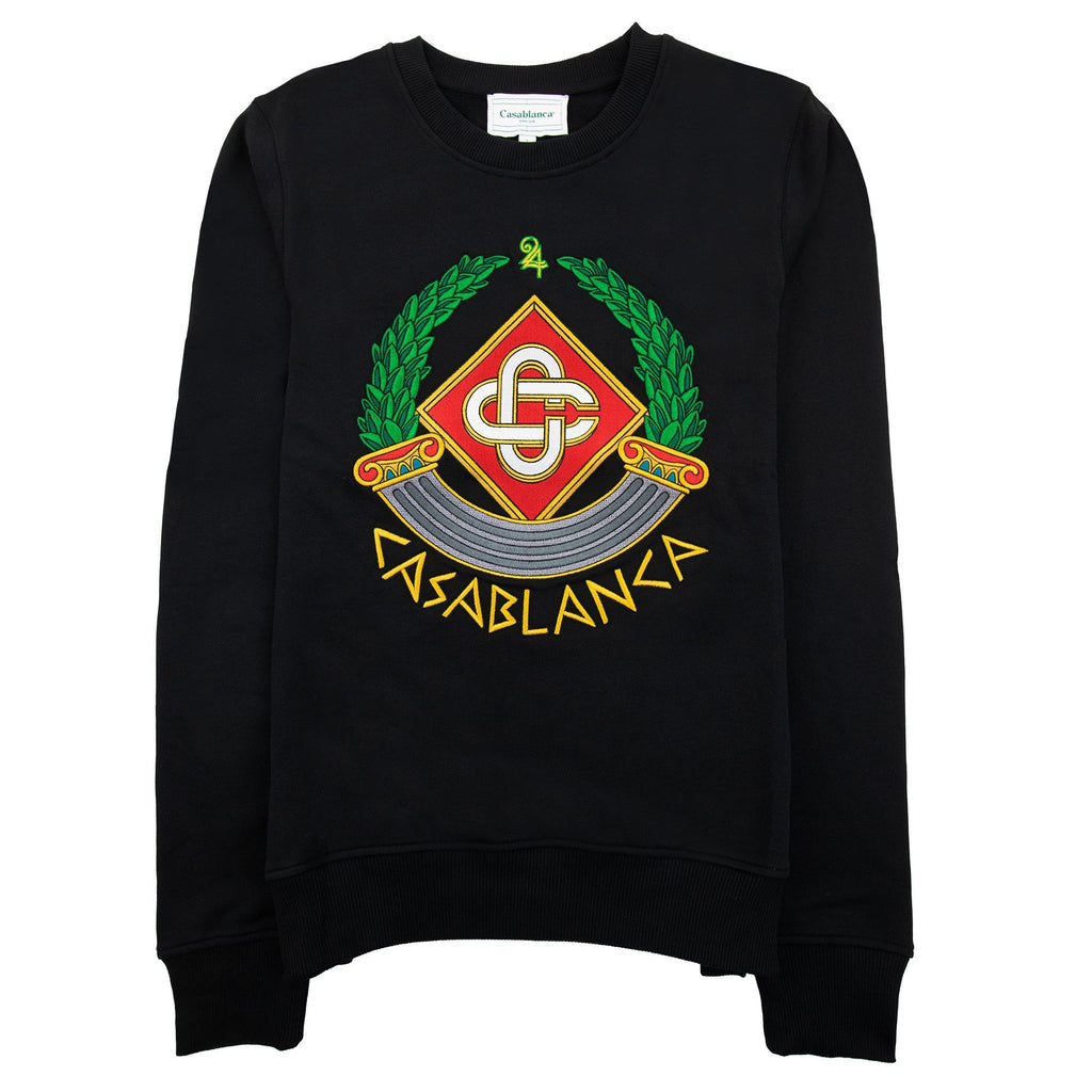 Casablanca Casa Crest Embroidered Sweatshirt Black