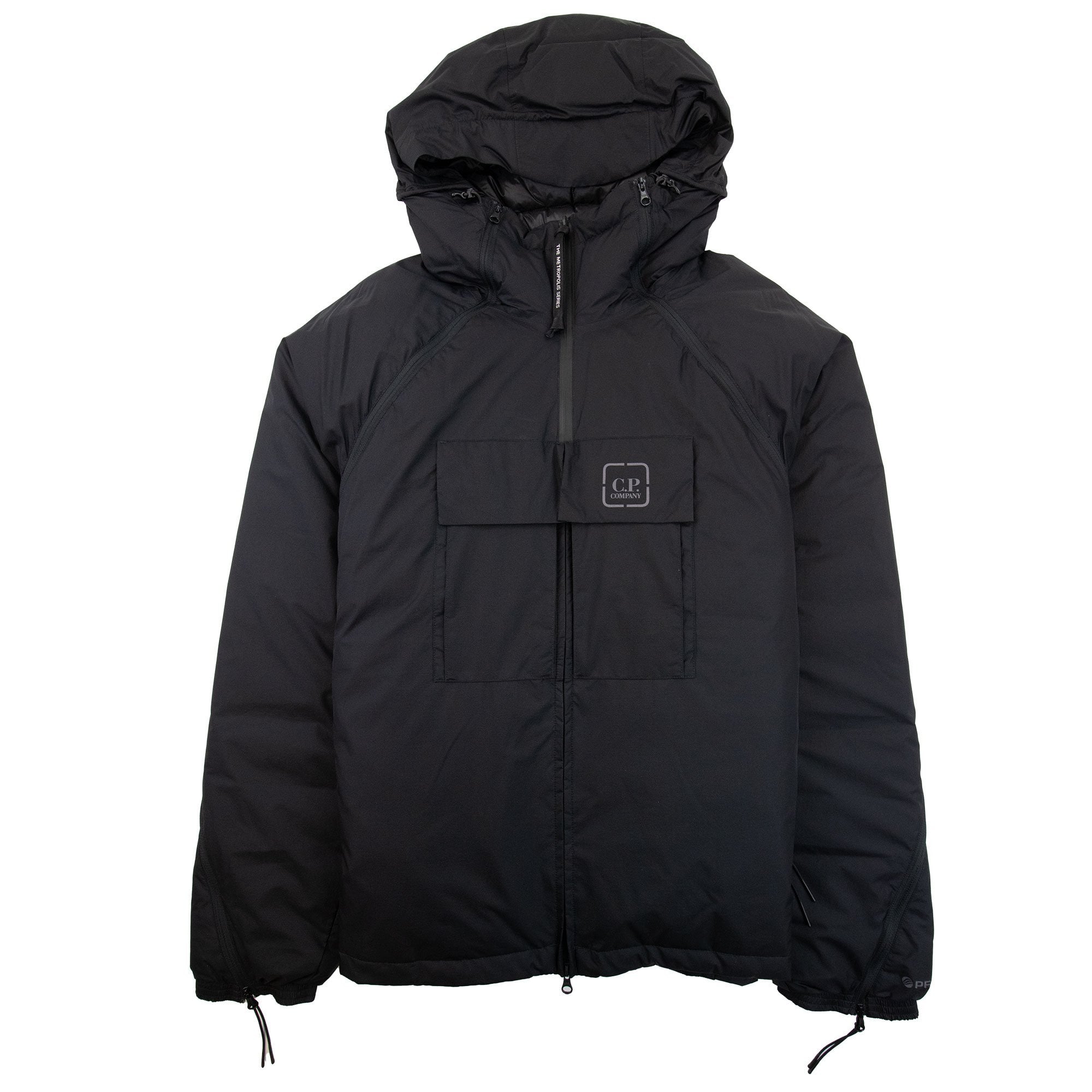 Cp Company The Metropolis Series Pertex® Hooded Bloom Down Jacket Black 999