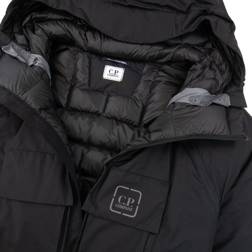 Cp Company The Metropolis Series Pertex® Hooded Bloom Down Jacket Black 999