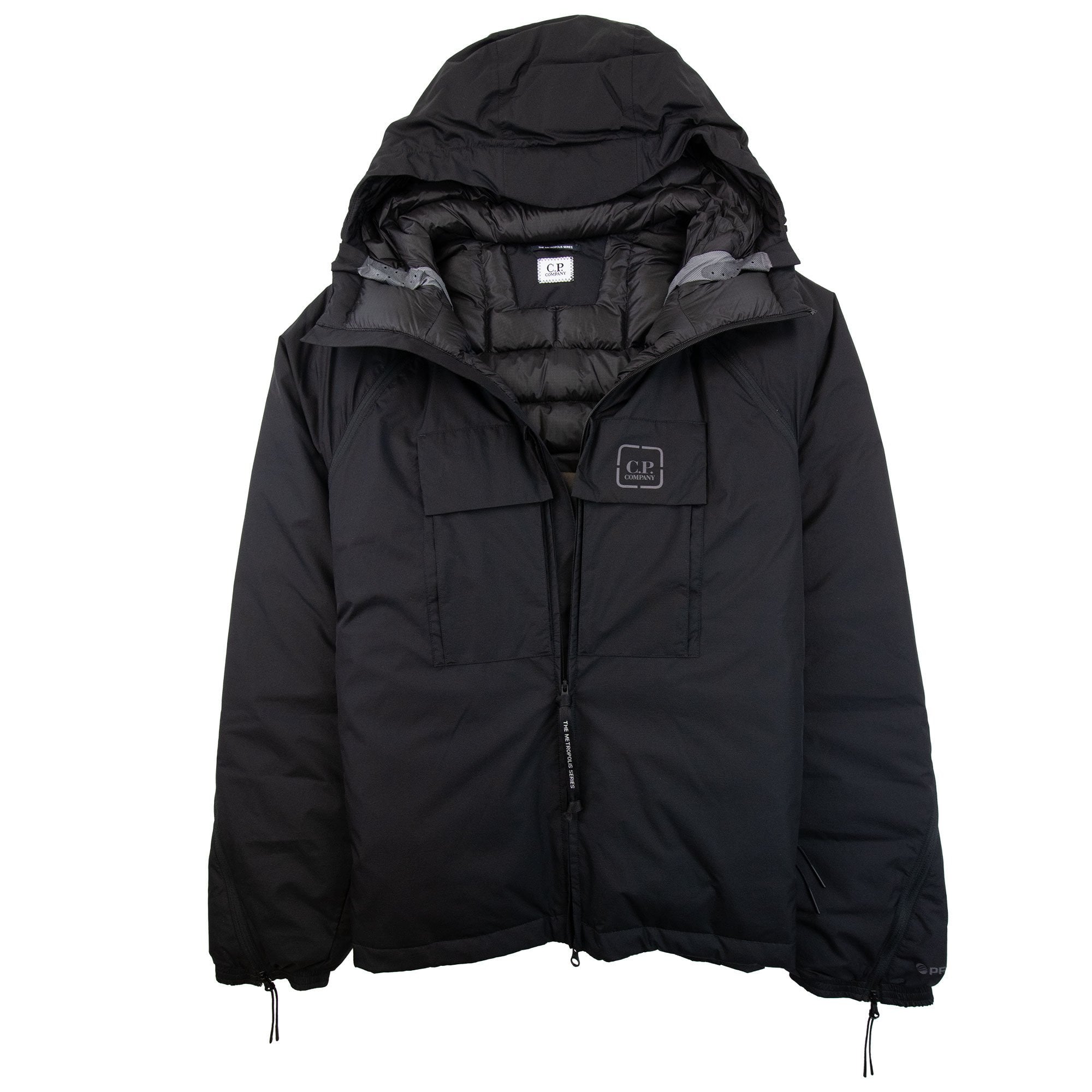 Cp Company The Metropolis Series Pertex® Hooded Bloom Down Jacket Black 999
