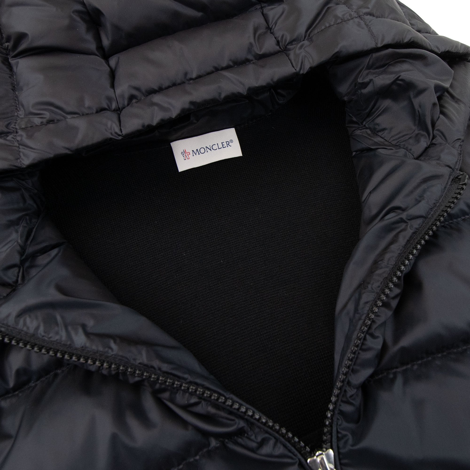Moncler Padded Wool Cardigan Hoodie Black 999