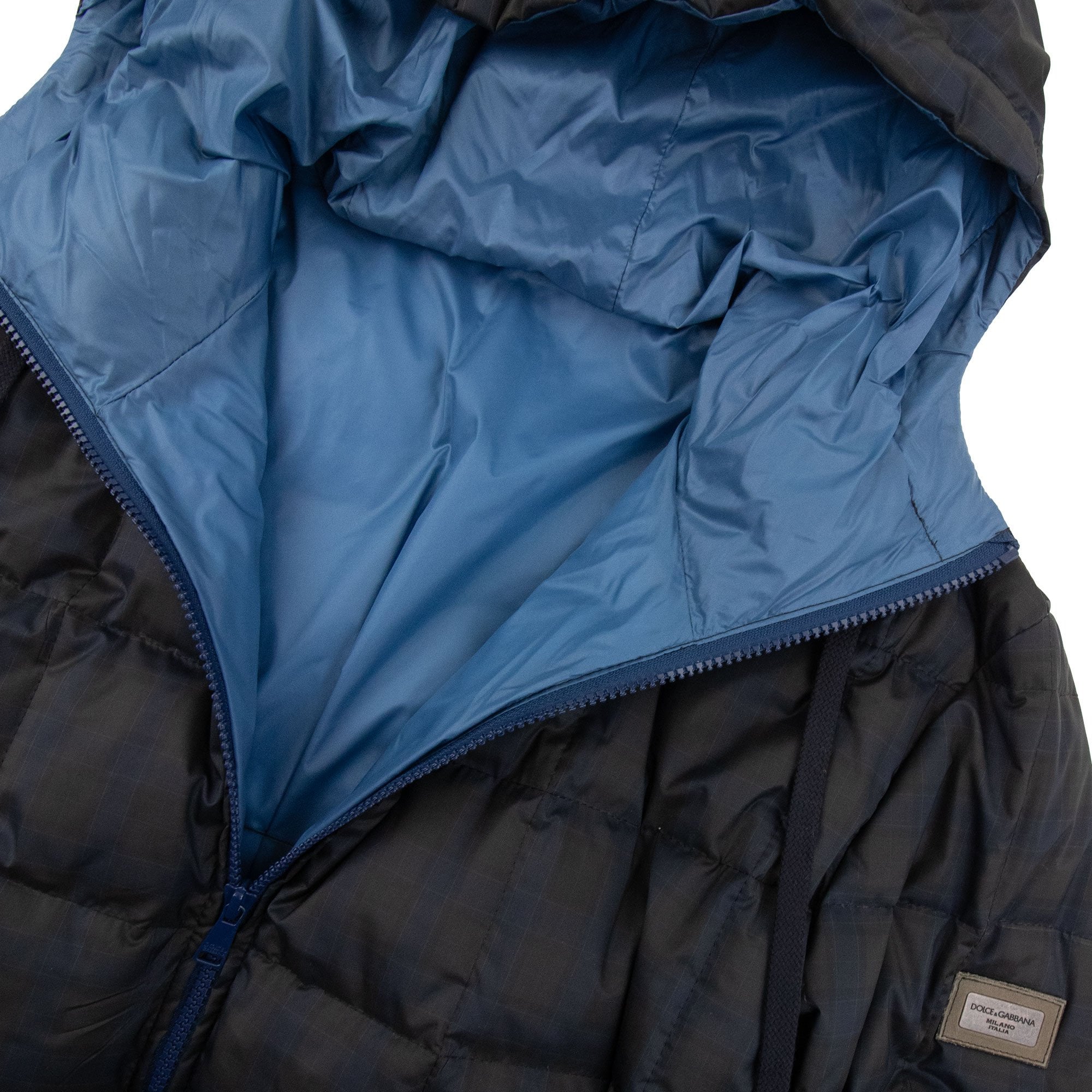 Dolce & Gabbana Hoodied Down Jacket S9001 Navy