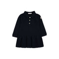 Moncler Junior Cotton Piquet Polo Dress Navy 778