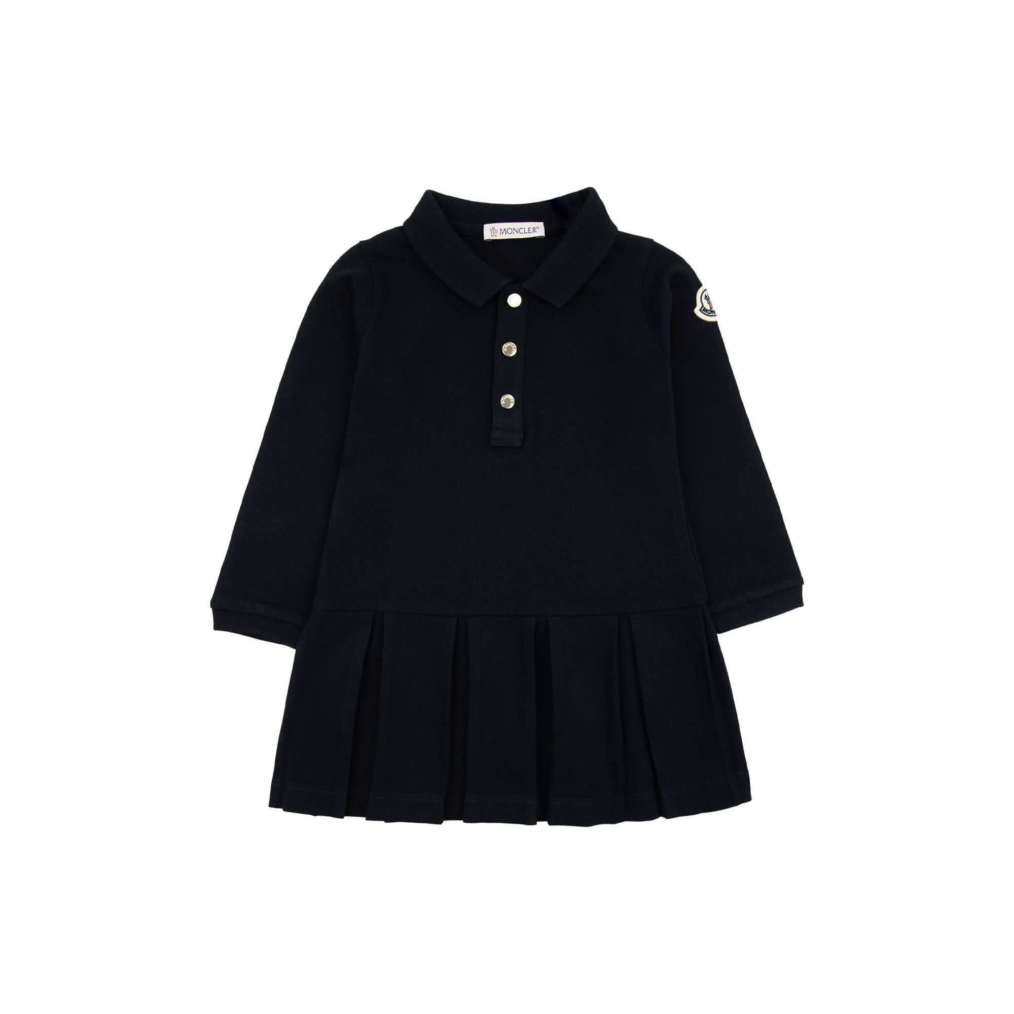 Moncler Junior Cotton Piquet Polo Dress Navy 778