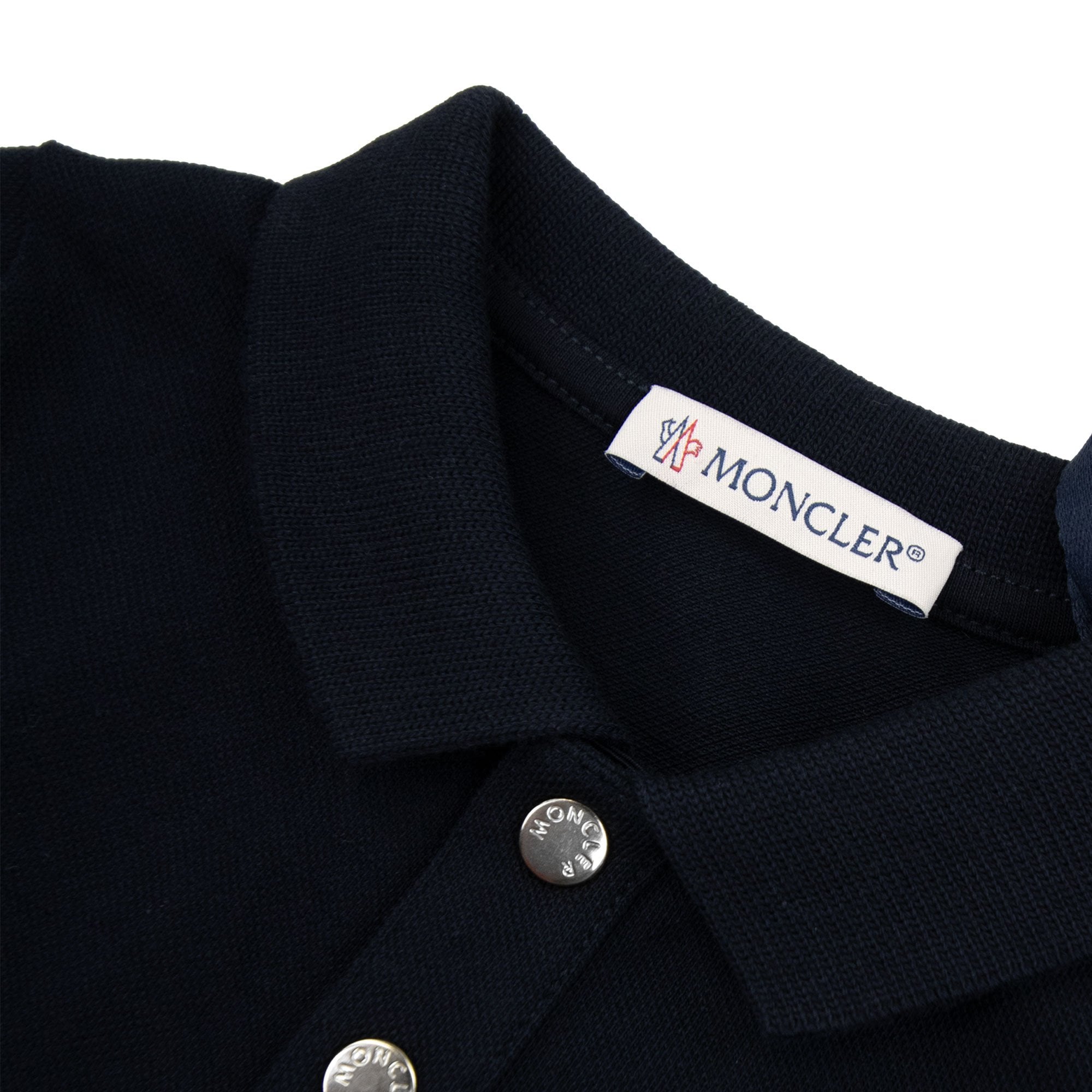Moncler Junior Cotton Piquet Polo Dress Navy 778