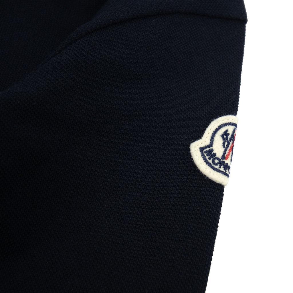 Moncler Junior Cotton Piquet Polo Dress Navy 778