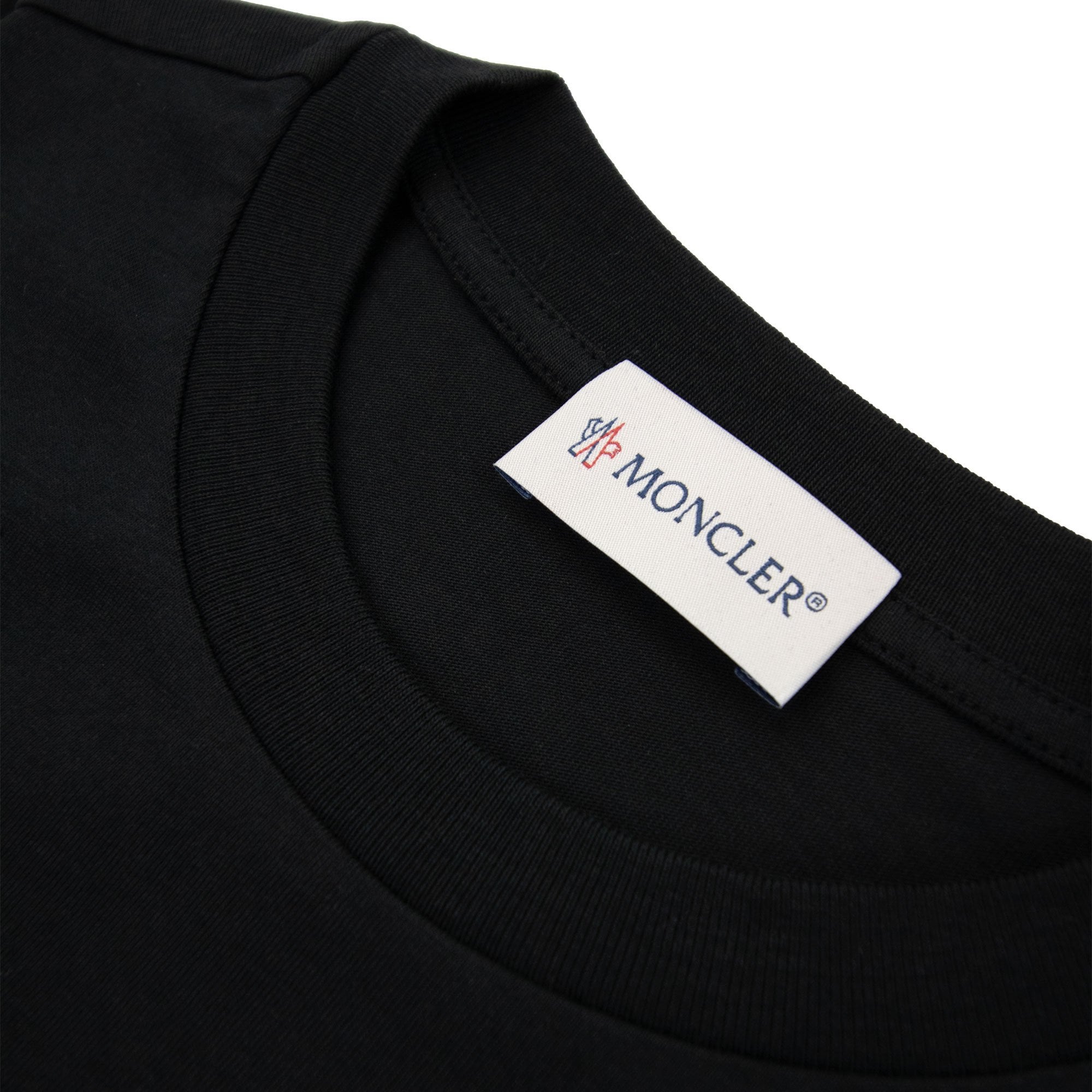Moncler Junior Logo Cotton T-shirt Black 999