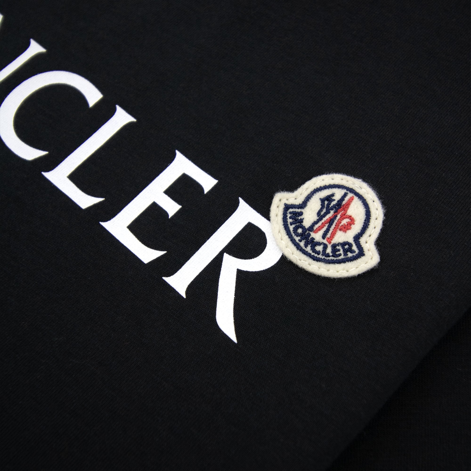 Moncler Junior Logo Cotton T-shirt Black 999