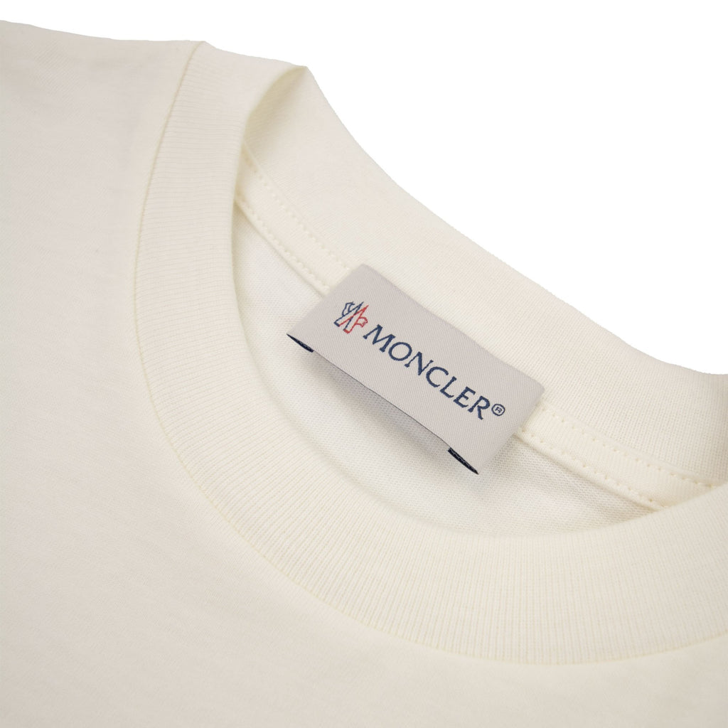 Moncler Junior Logo Jersey T-shirt White 034