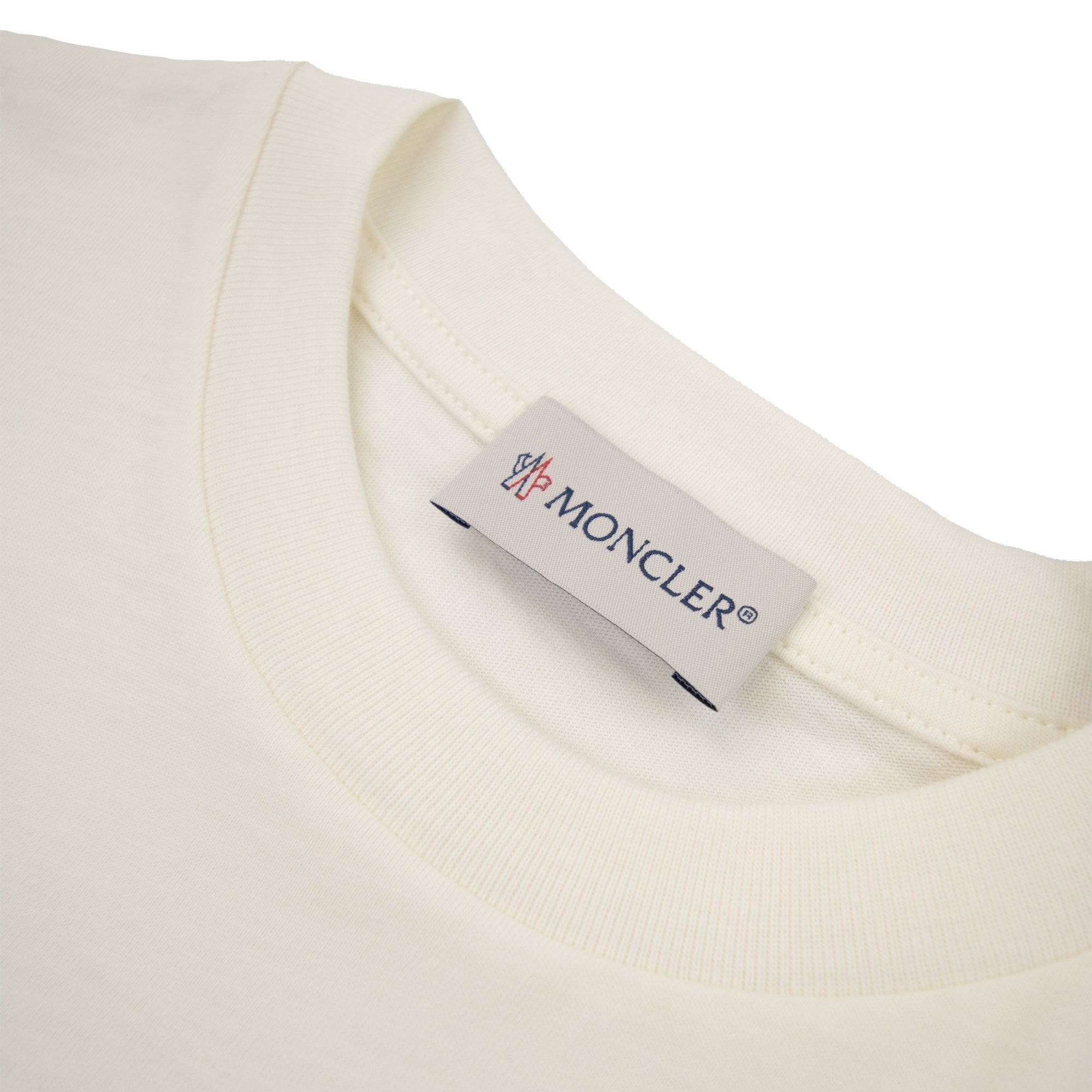 Moncler Junior Logo Jersey T-shirt White 034