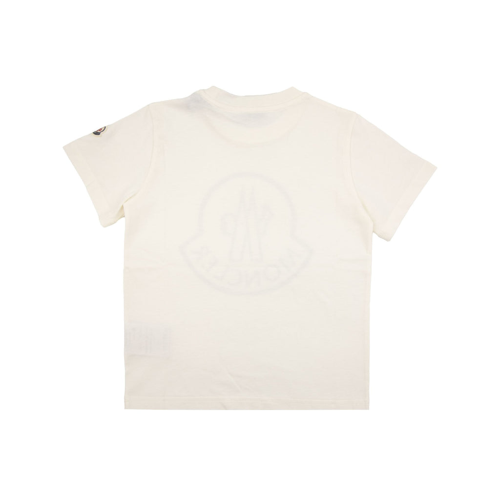 Moncler Junior Logo Jersey T-shirt White 034