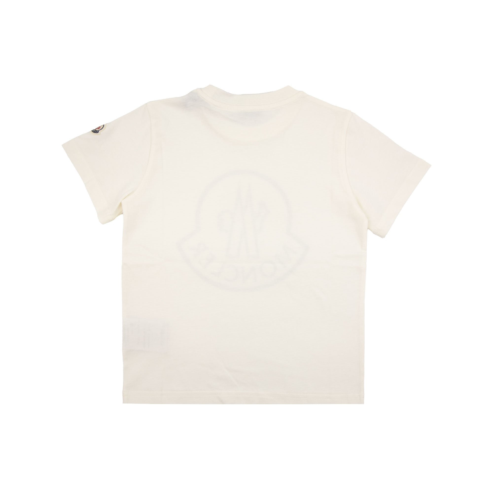 Moncler Junior Logo Jersey T-shirt White 034
