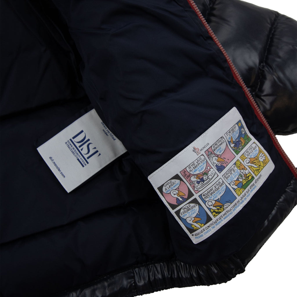 Moncler Junior New Aubert Hooded Down Jacket Navy 742