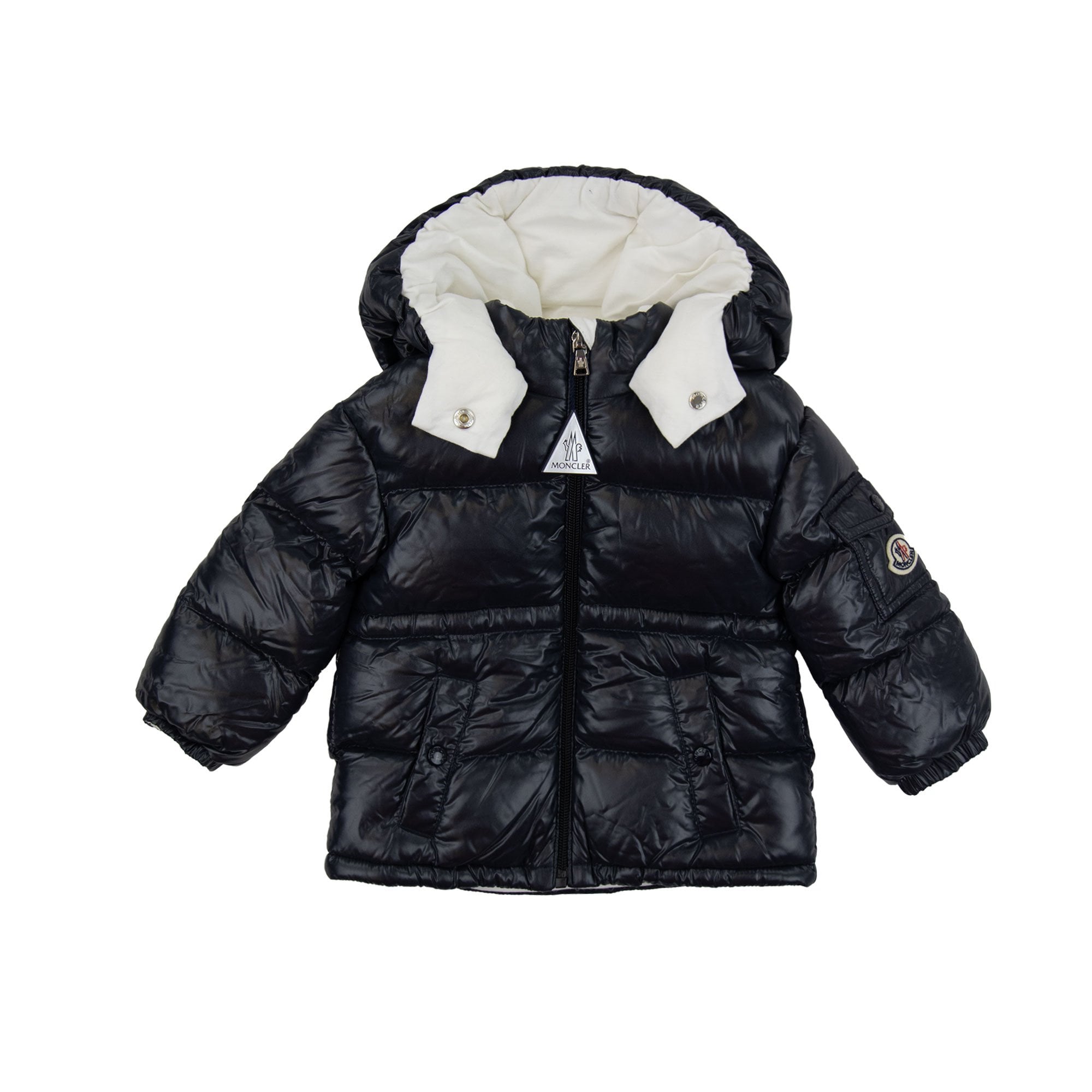 Moncler Junior Maire Hooded Down Jacket Navy 742