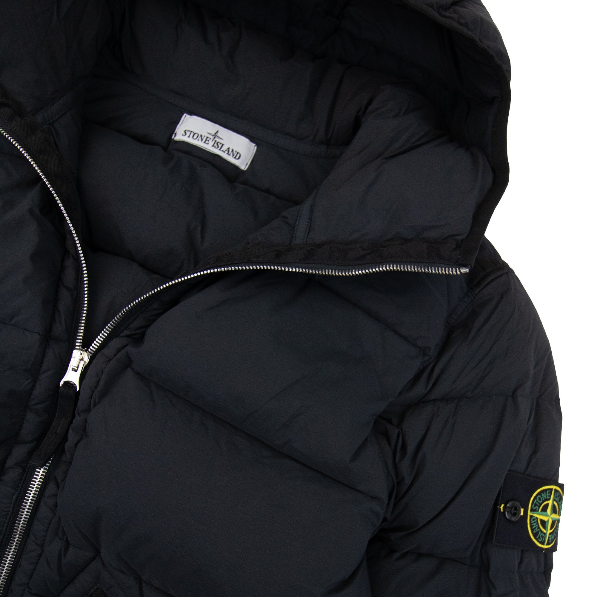 Stone Island 43128 Seamless Tunnel Nylon Down Jacket Black V0029