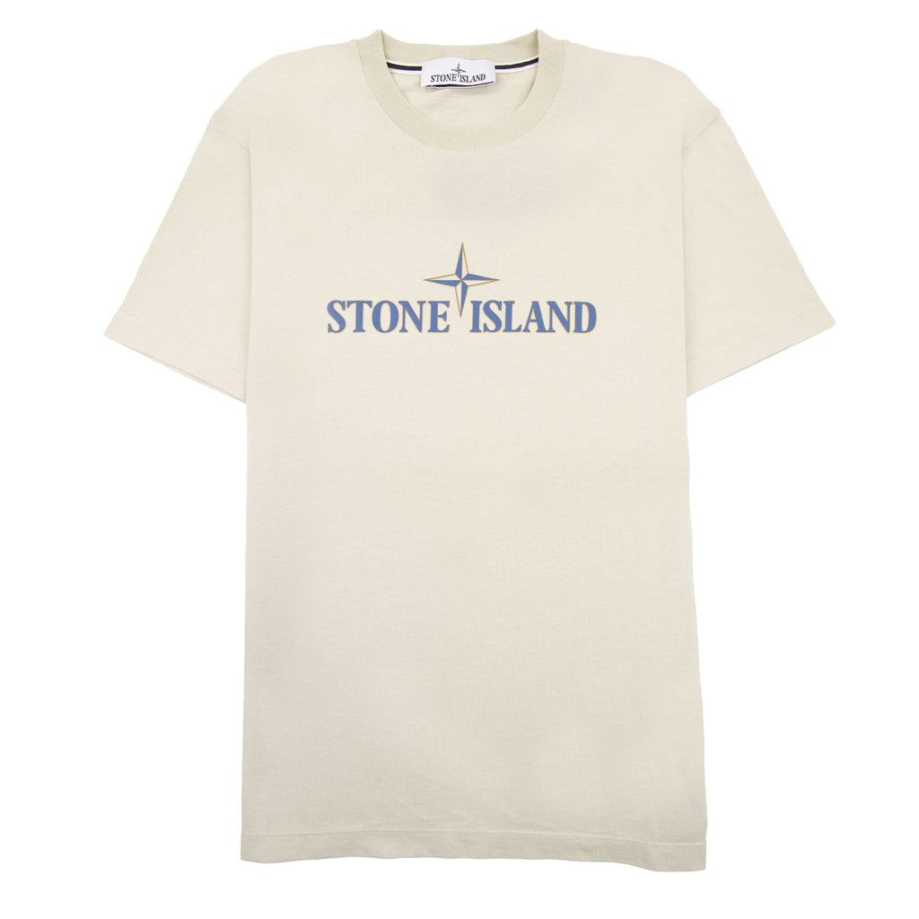 Stone Island 2ns80 Institutional Three Print Motif T Shirt Stucco V0097