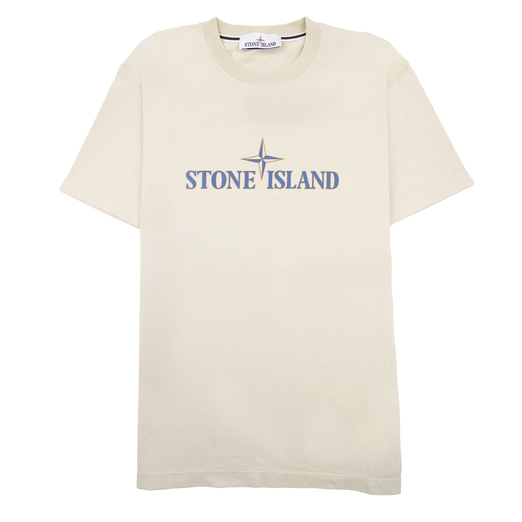 Stone Island 2ns80 Institutional Three Print Motif T Shirt Stucco V0097