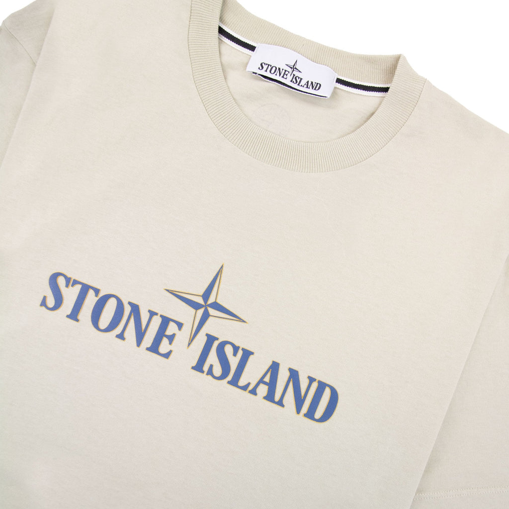 Stone Island 2ns80 Institutional Three Print Motif T Shirt Stucco V0097