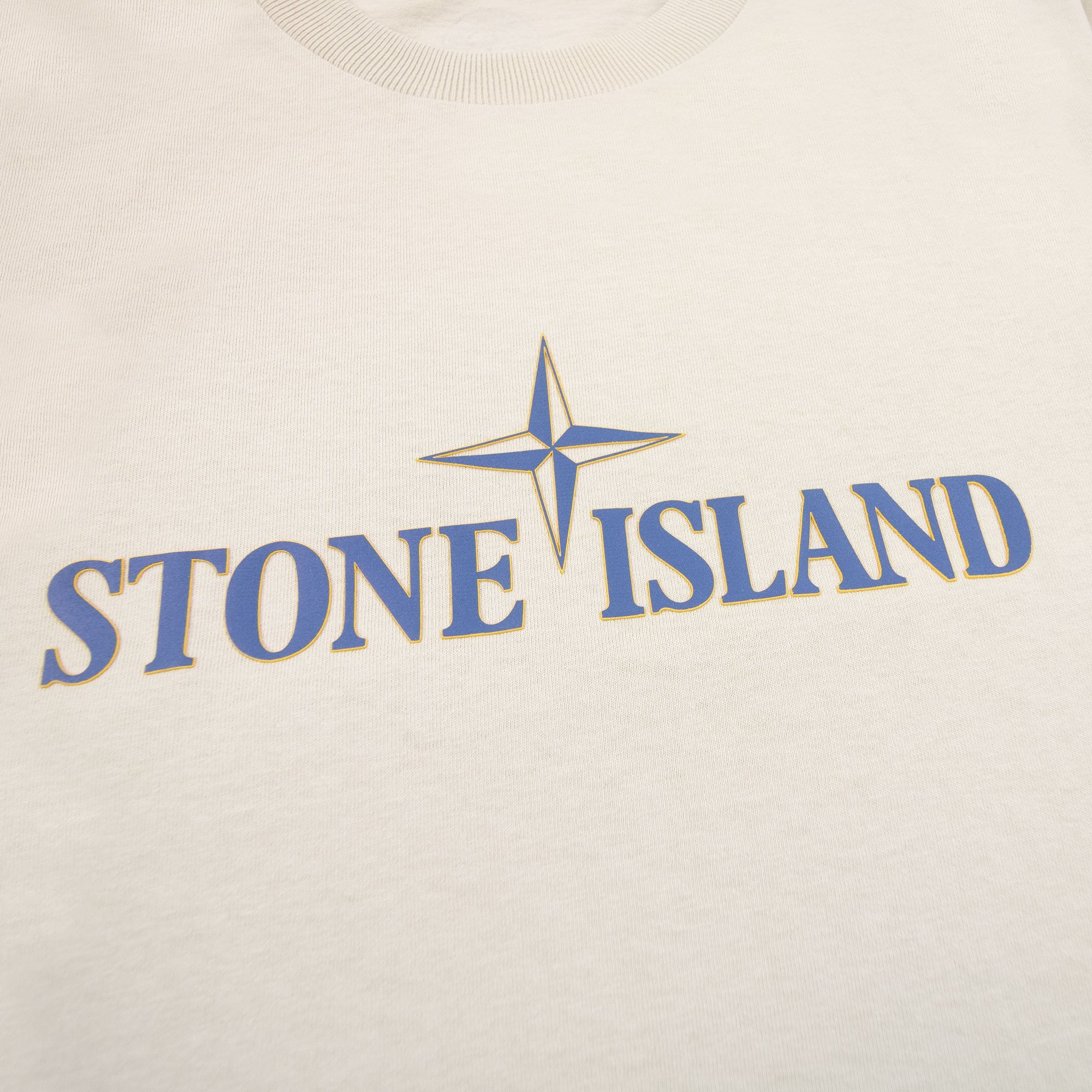 Stone Island 2ns80 Institutional Three Print Motif T Shirt Stucco V0097