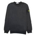 Stone Island 62420 Brushed Cotton Fleece Crewneck Sweatshirt Lead Grey V0062