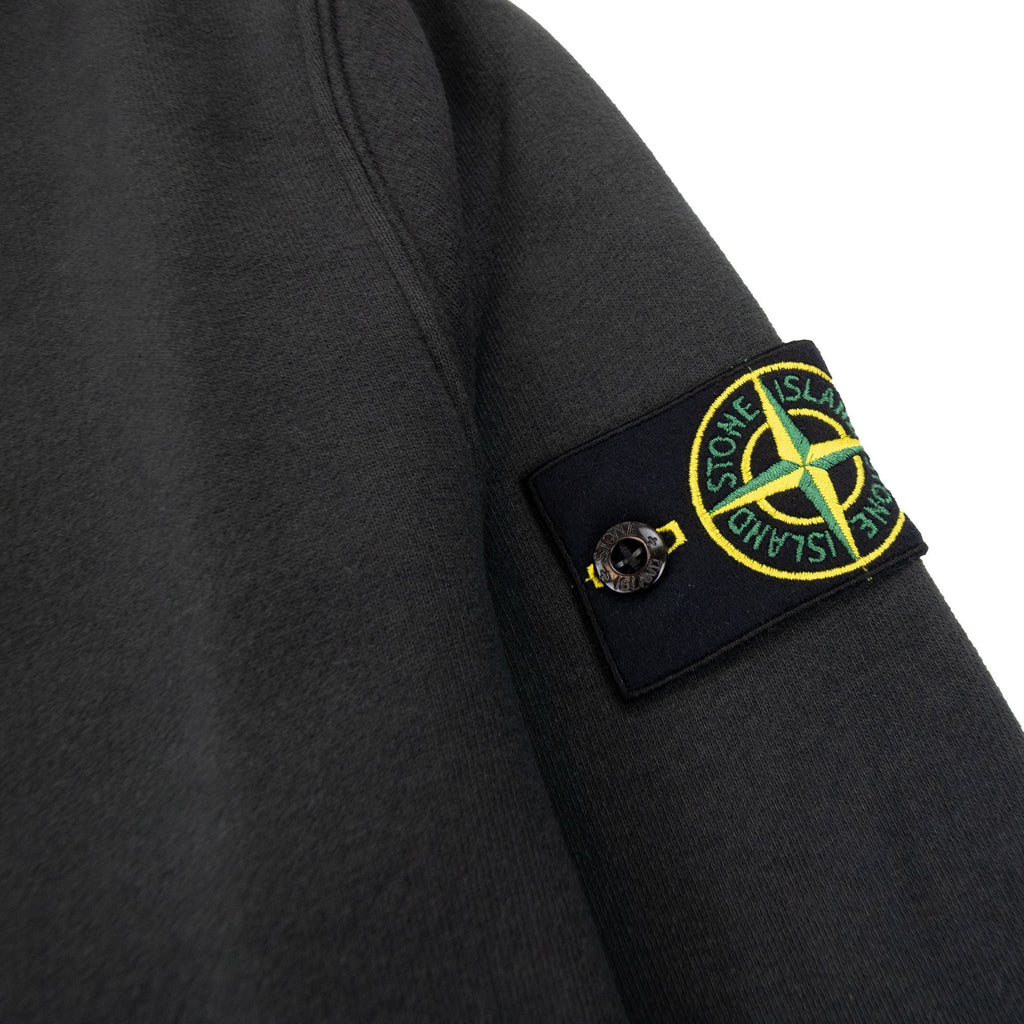 Stone Island 62420 Brushed Cotton Fleece Crewneck Sweatshirt Lead Grey V0062