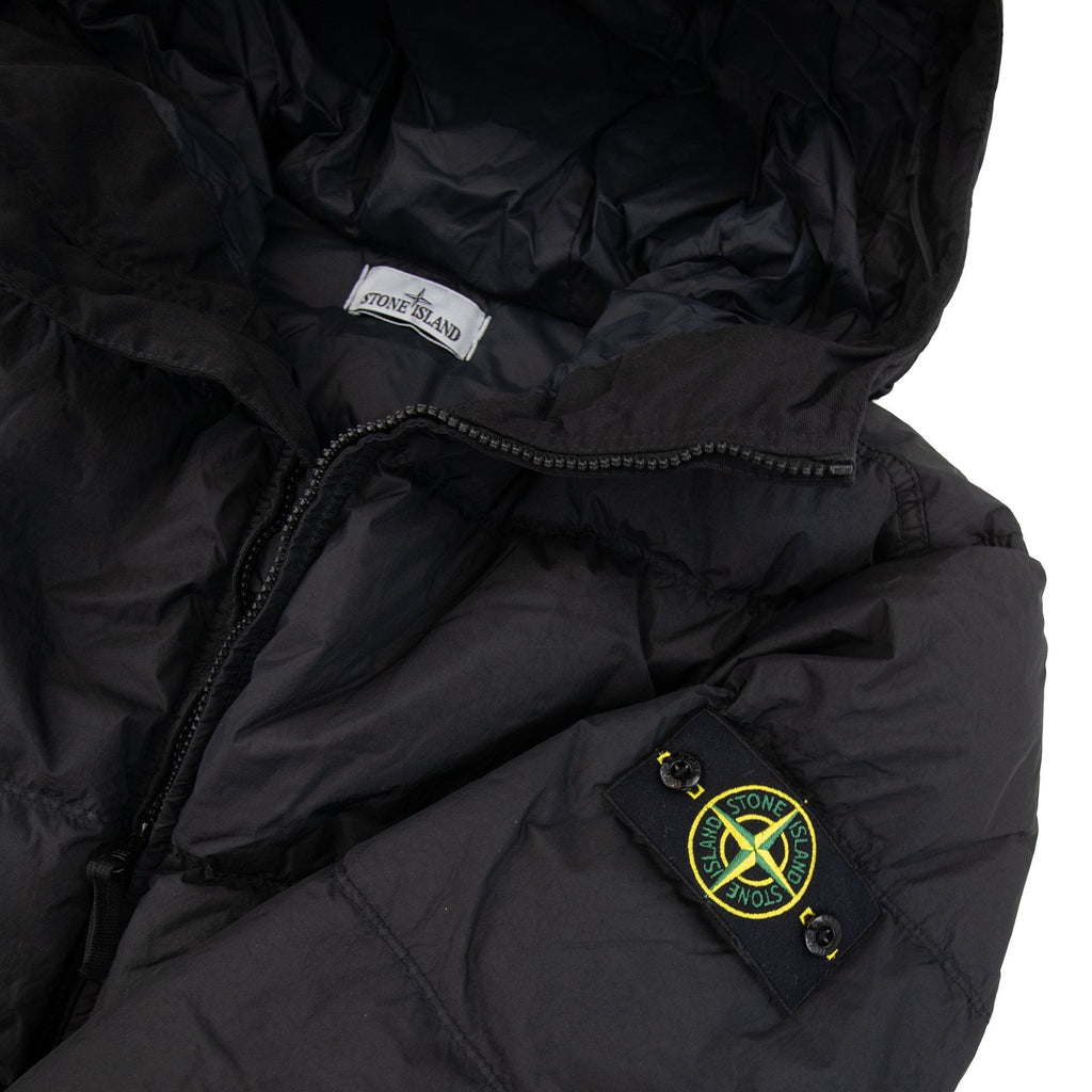 Stone Island 40723 Wind Resistant Crinkle Reps Down Jacket Black V0029
