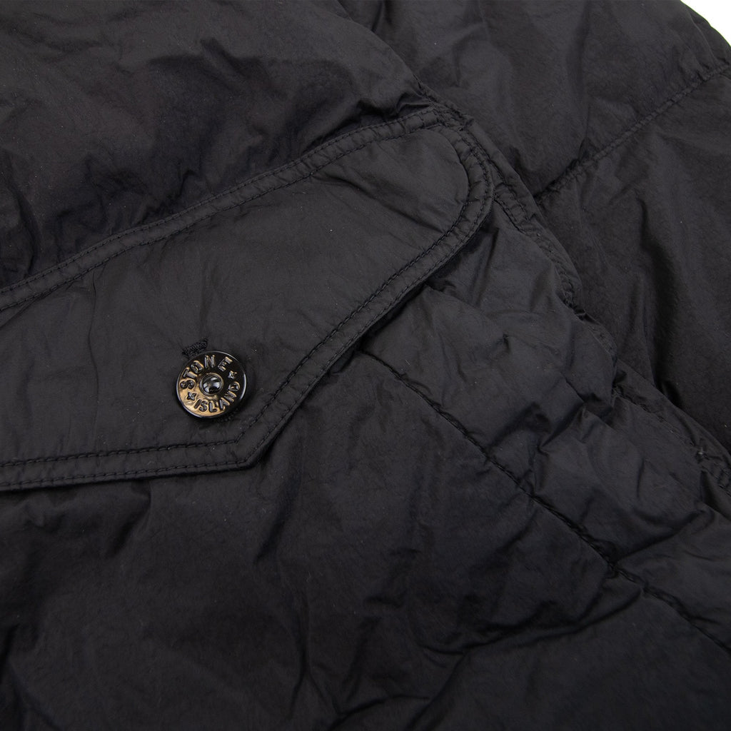 Stone Island 40723 Wind Resistant Crinkle Reps Down Jacket Black V0029