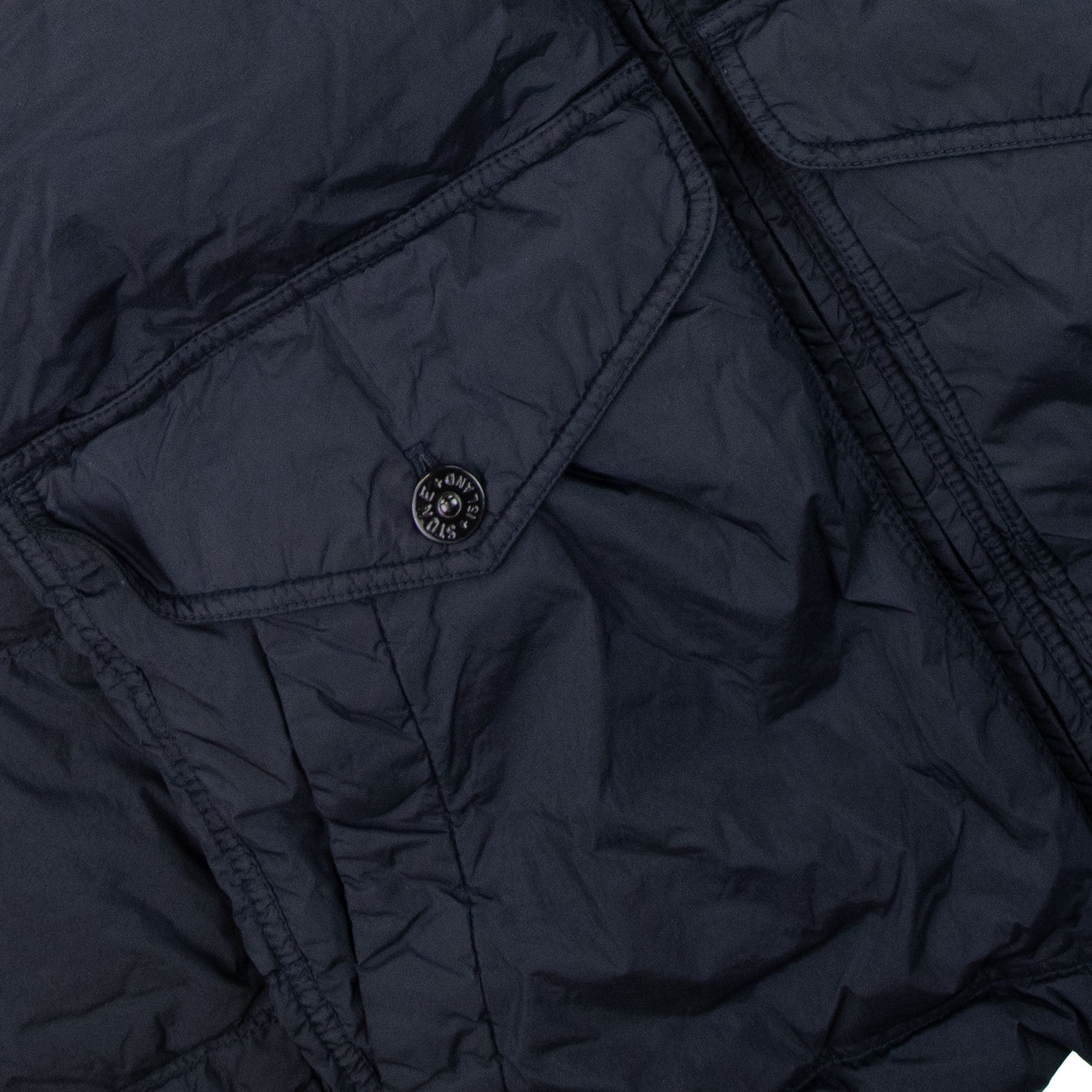 Stone Island 40723 Wind Ressistant Crinkle Reps Down Jacket Navy V0020