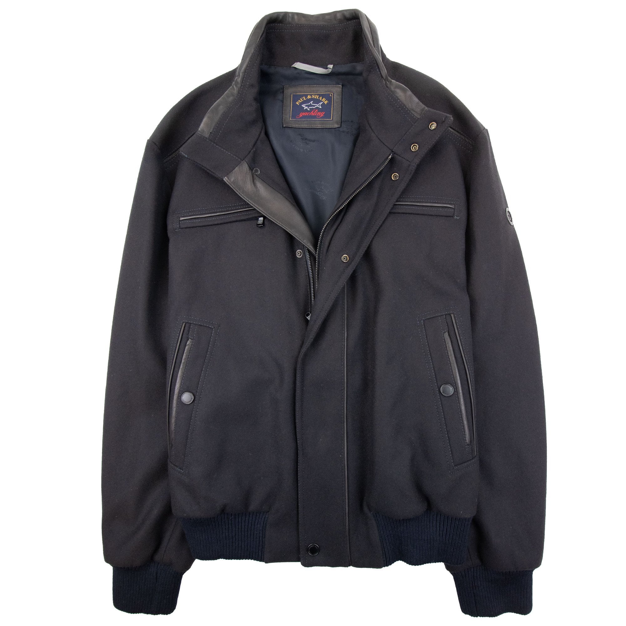 Paul And Shark Metal Arm Logo Woven Jacket Black 050
