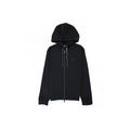 Emporio Armani Hooded Zipped Ponte-di-roma Sweatshirt Nero