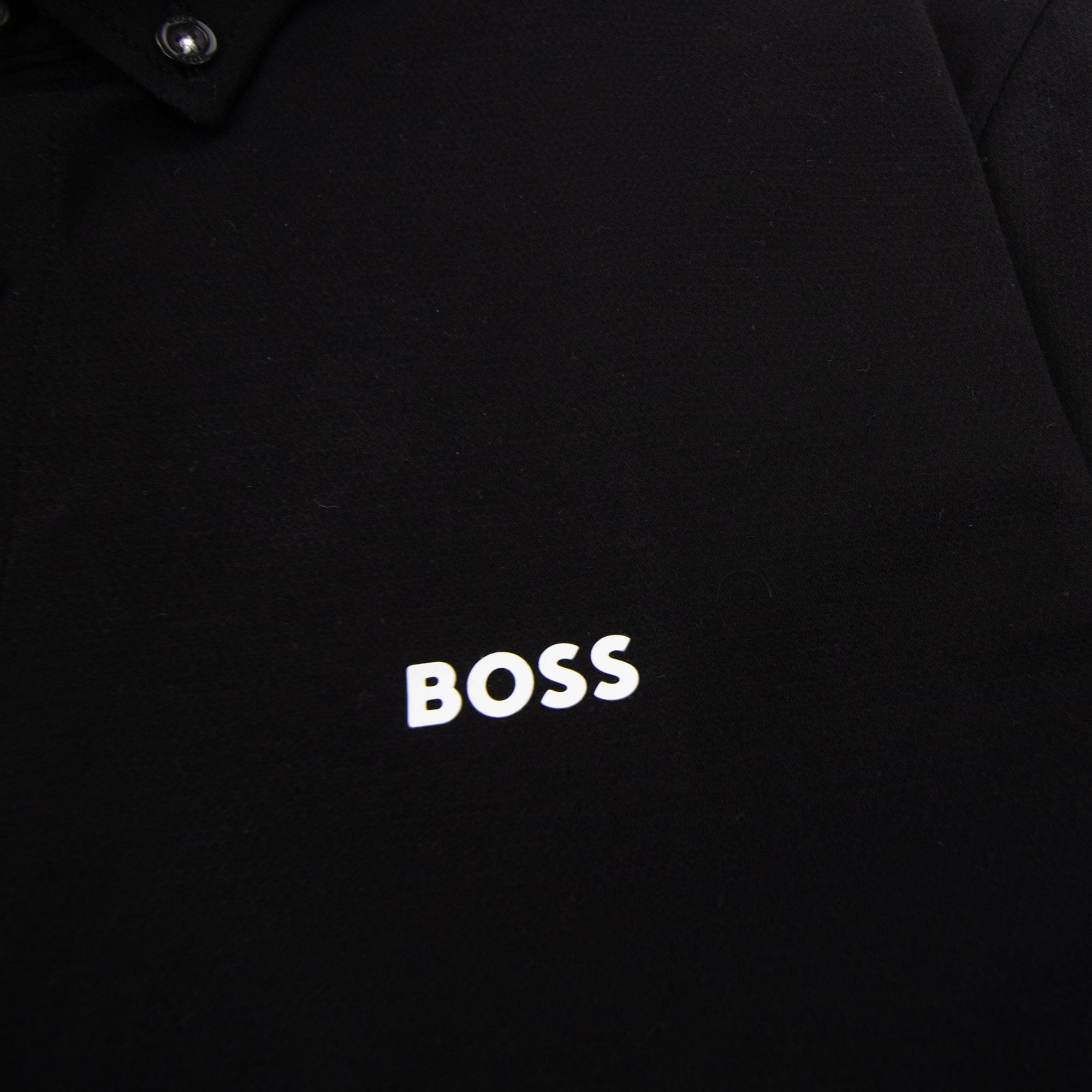 Hugo Boss Regular-fit Shirt In Knitted Wrinkle-resistant Cotton Black 002