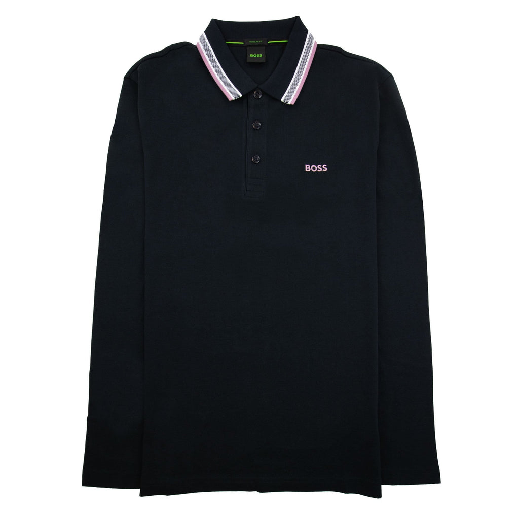 Hugo Boss Plisy Regular Fit L/s Polo Black 401