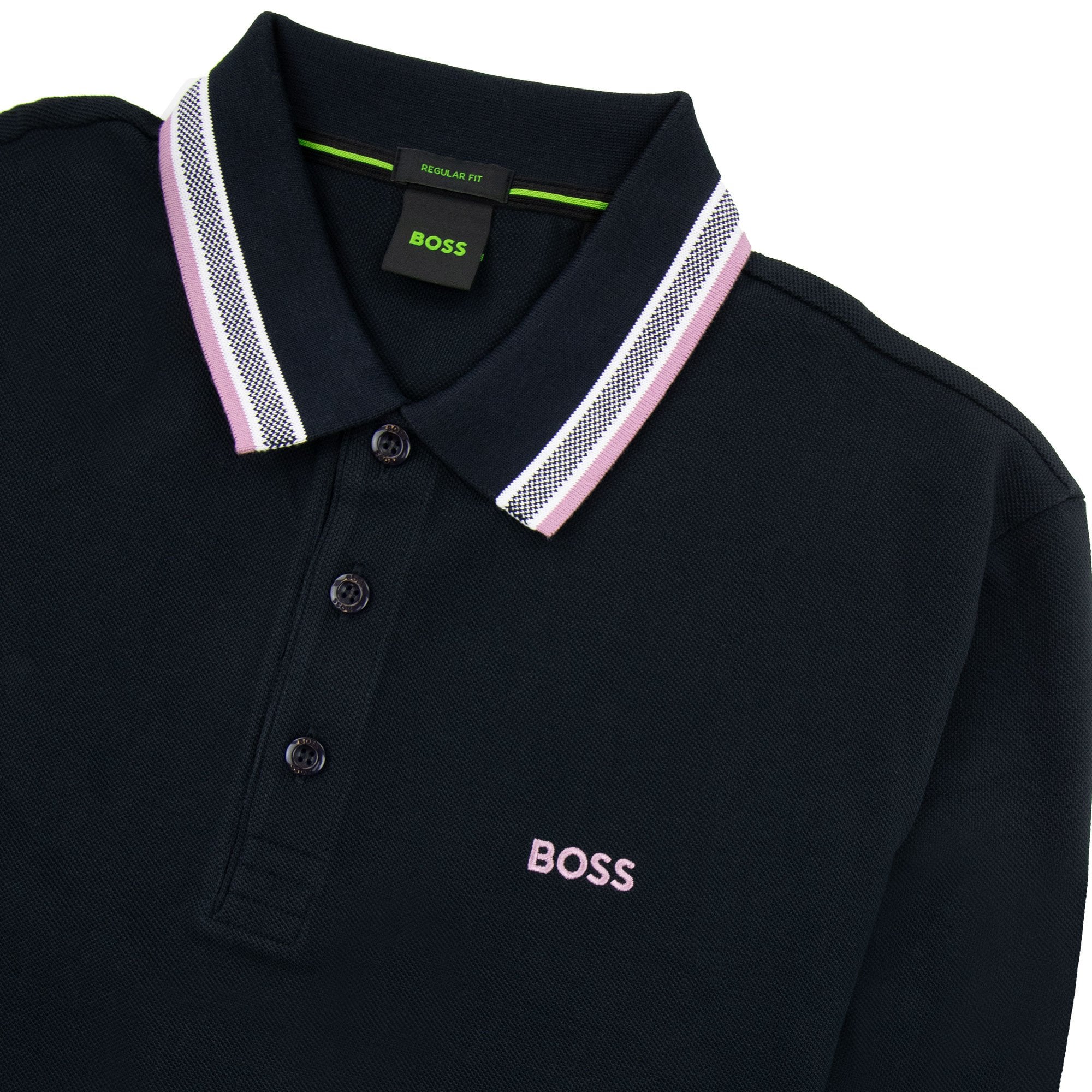 Hugo Boss Plisy Regular Fit L/s Polo Black 401