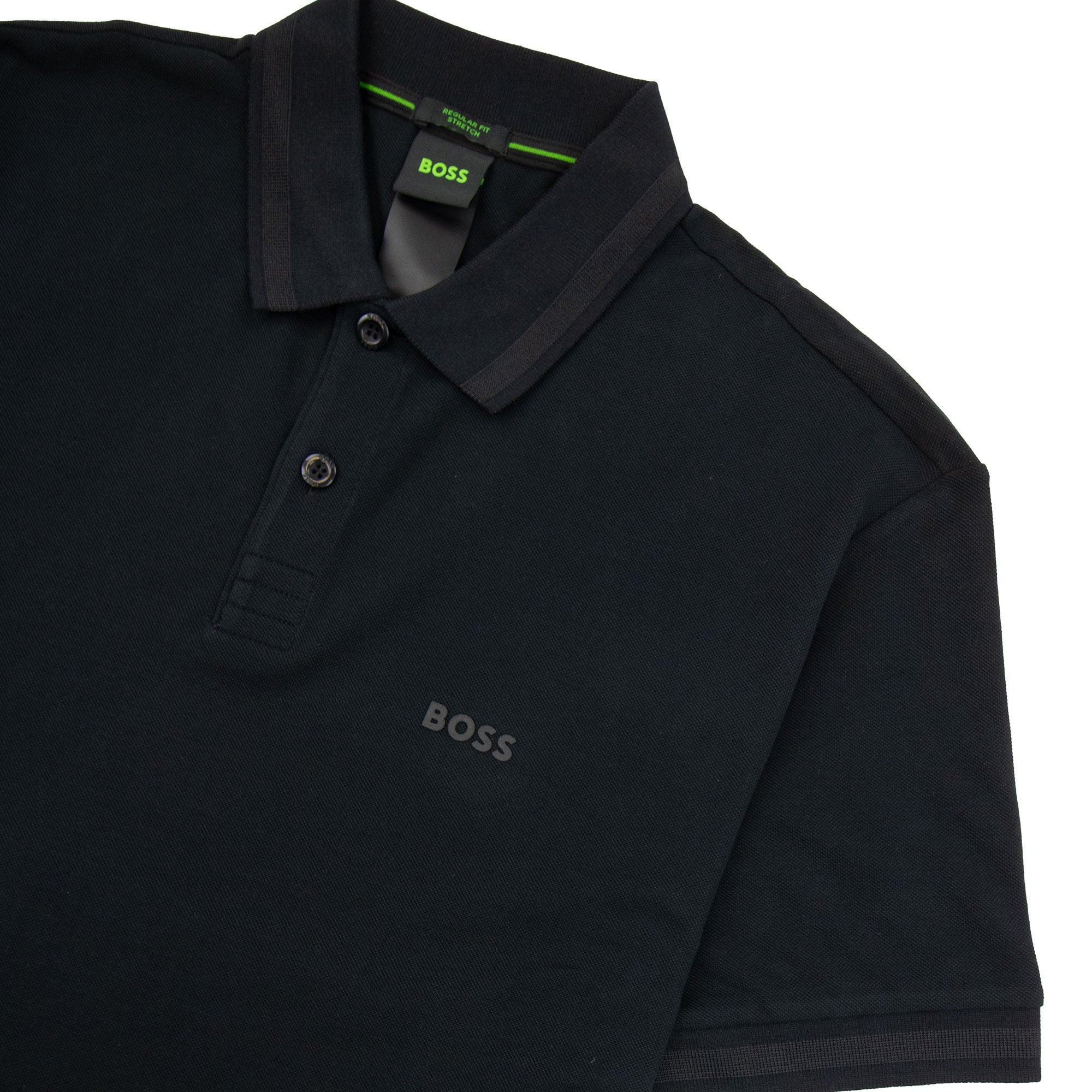 Hugo Boss Pio 1 Stretch Regular Fit Polo Black 001