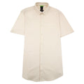 Hugo Boss Regular-fit Shirt In Knitted Wrinkle-resistant Cotton Beige