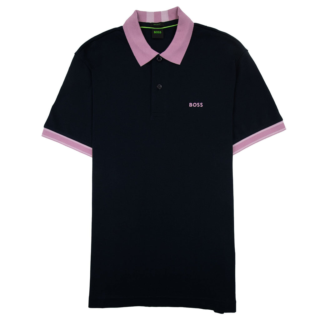 Hugo Boss Paddy 8 Contrast Collar Polo Navy 402