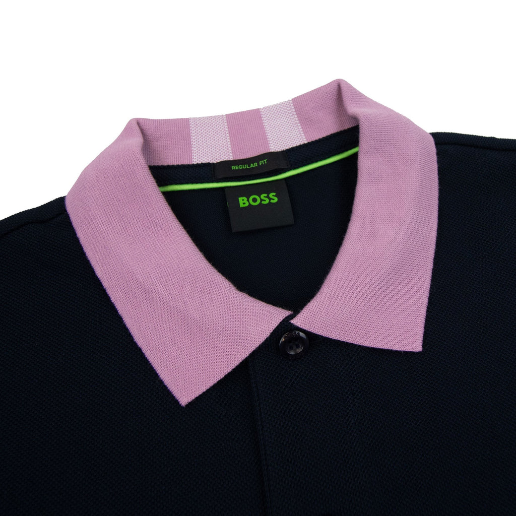 Hugo Boss Paddy 8 Contrast Collar Polo Navy 402