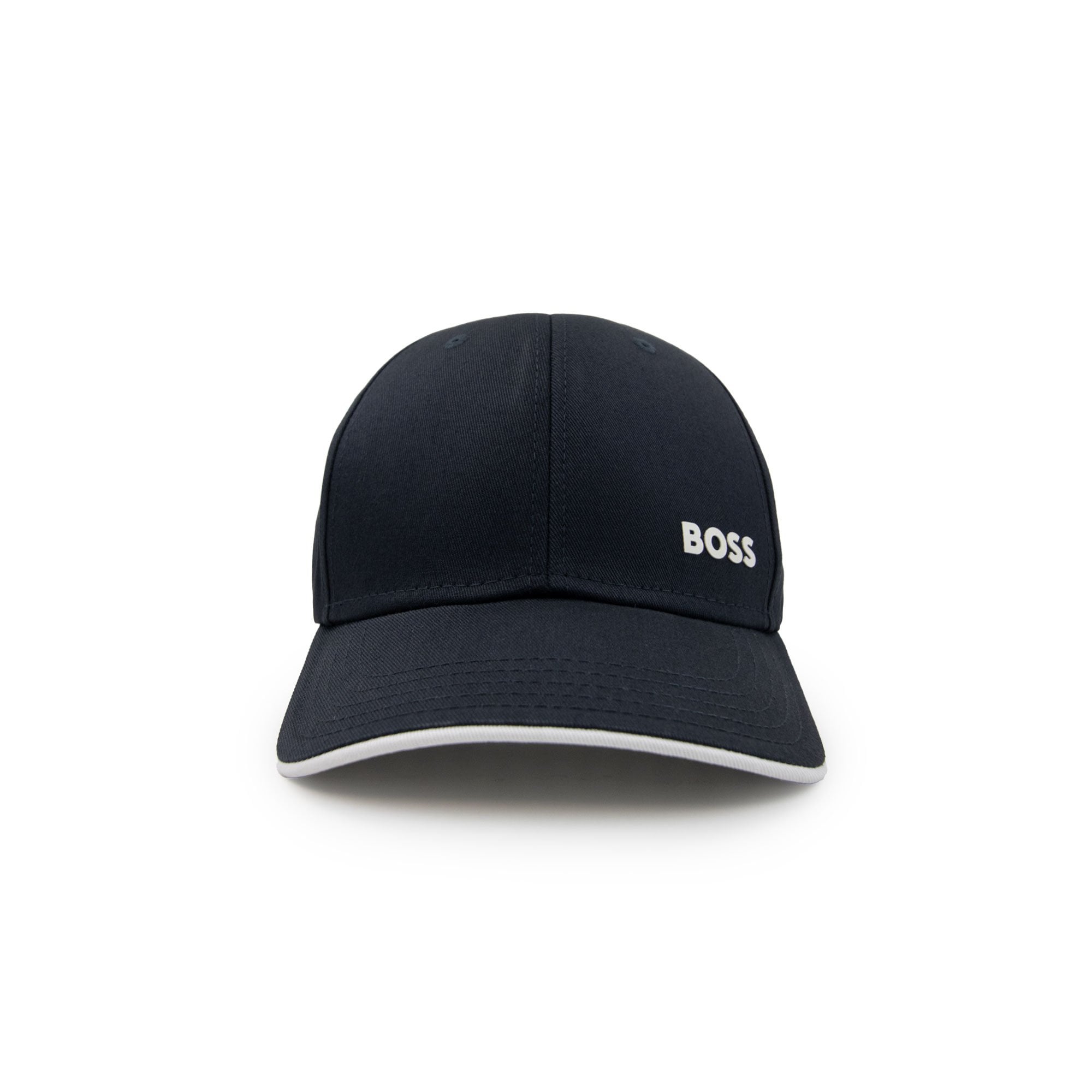 Hugo Boss Logo-print Cap In Cotton Twill Navy 402