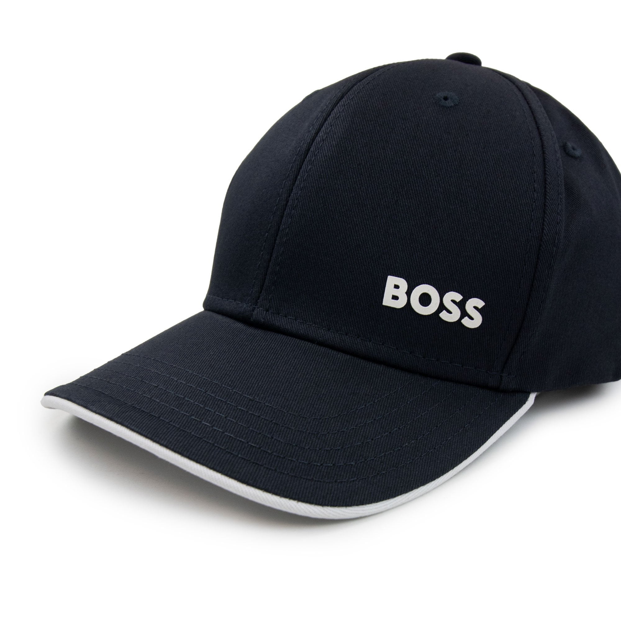 Hugo Boss Logo-print Cap In Cotton Twill Navy 402
