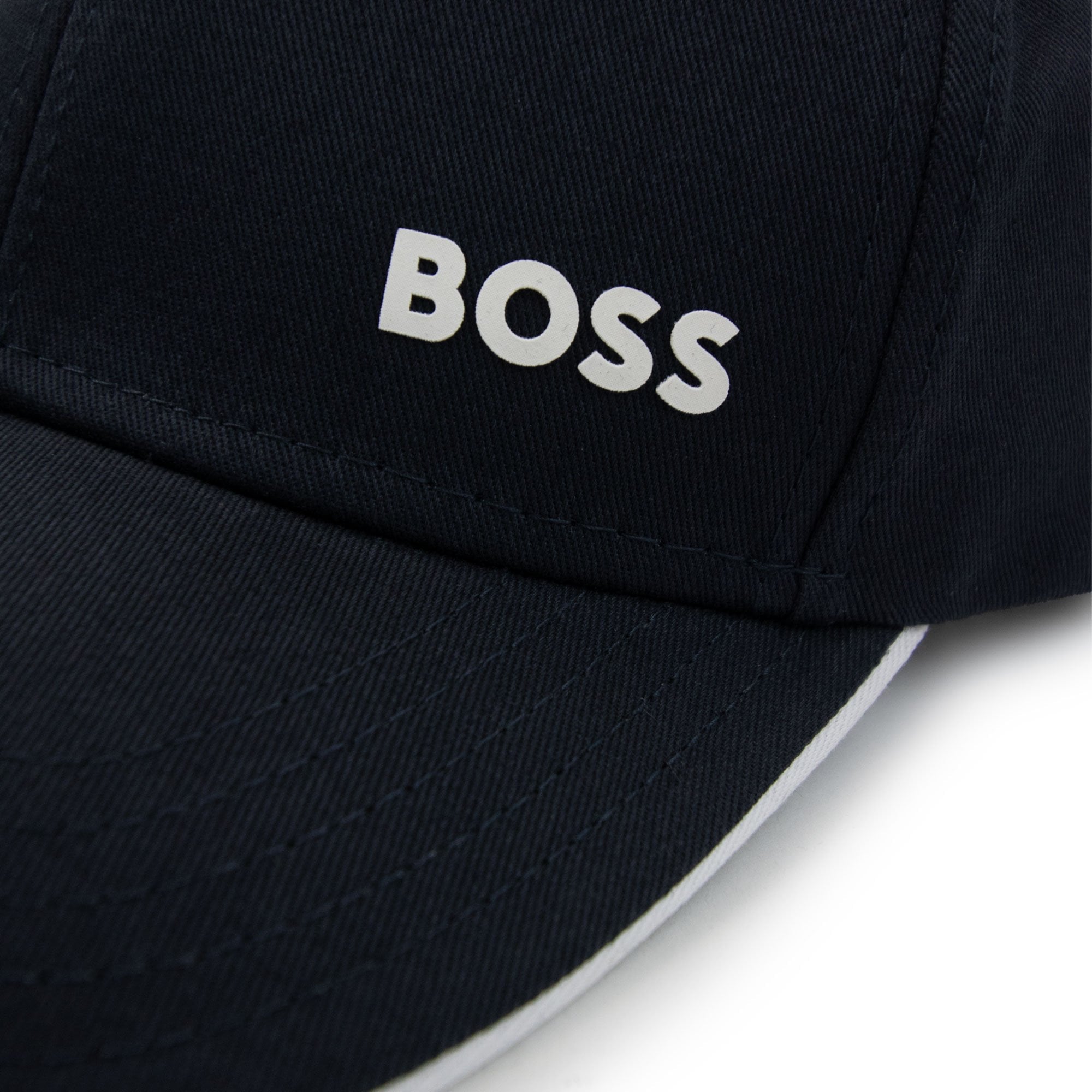 Hugo Boss Logo-print Cap In Cotton Twill Navy 402