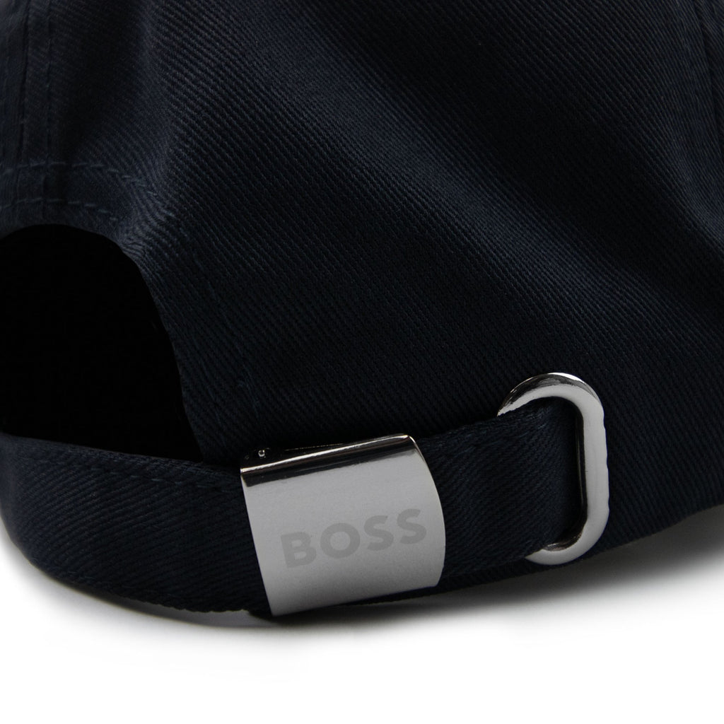 Hugo Boss Logo-print Cap In Cotton Twill Navy 402