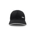 Hugo Boss Logo-print Cap In Cotton Twill Black 001