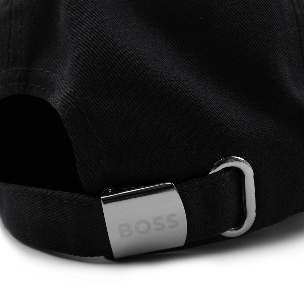 Hugo Boss Logo-print Cap In Cotton Twill Black 001