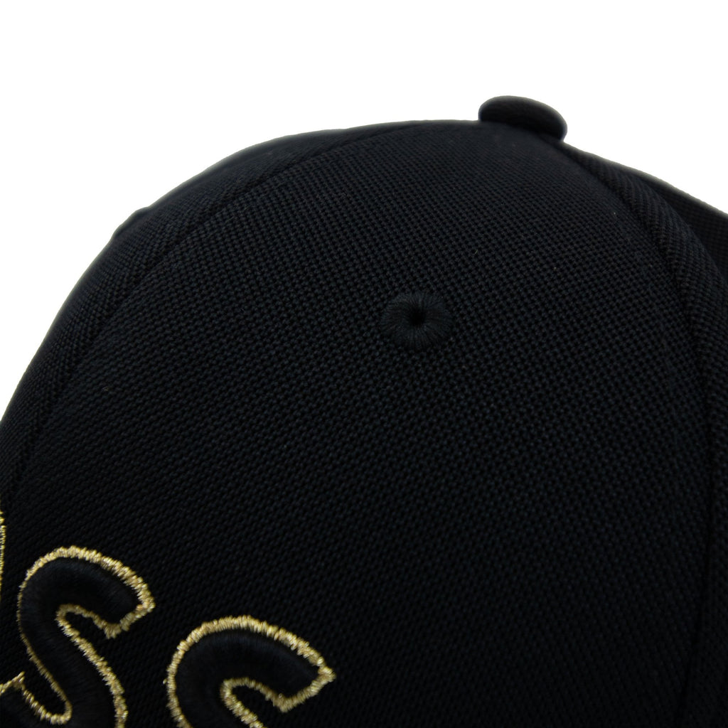 Hugo Boss Knitted-piqué Six-panel Cap With Embroidered Logo Black 003