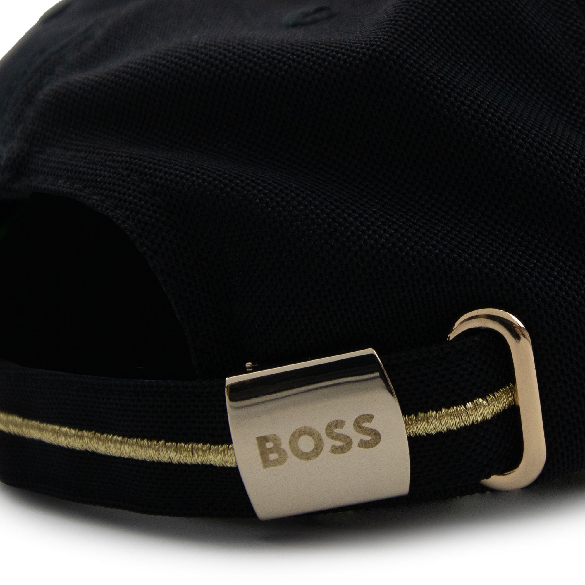 Hugo Boss Knitted-piqué Six-panel Cap With Embroidered Logo Black 003