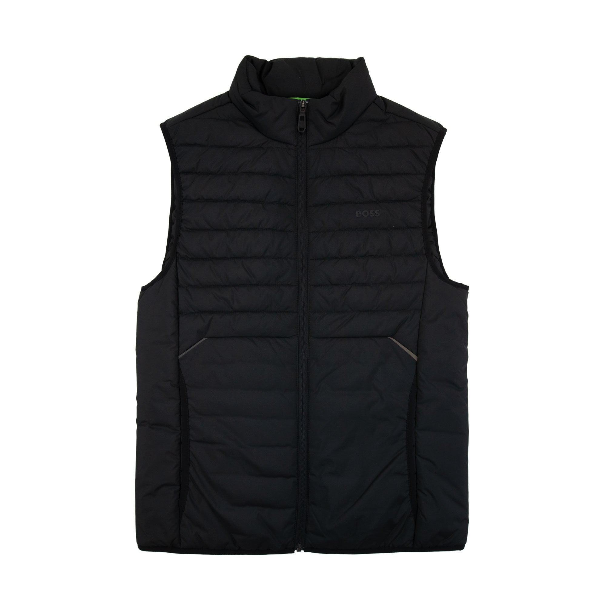 Hugo Boss V-thor Regular-fit Zipped Gilet In Water-repellent Fabric Black 001