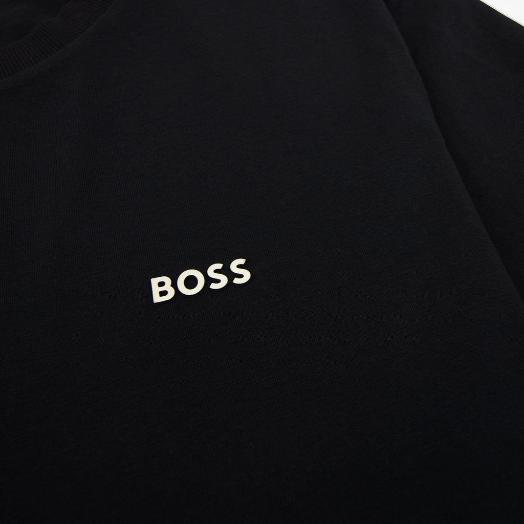 Hugo Boss Contrast Printed Logo Tee Black 005