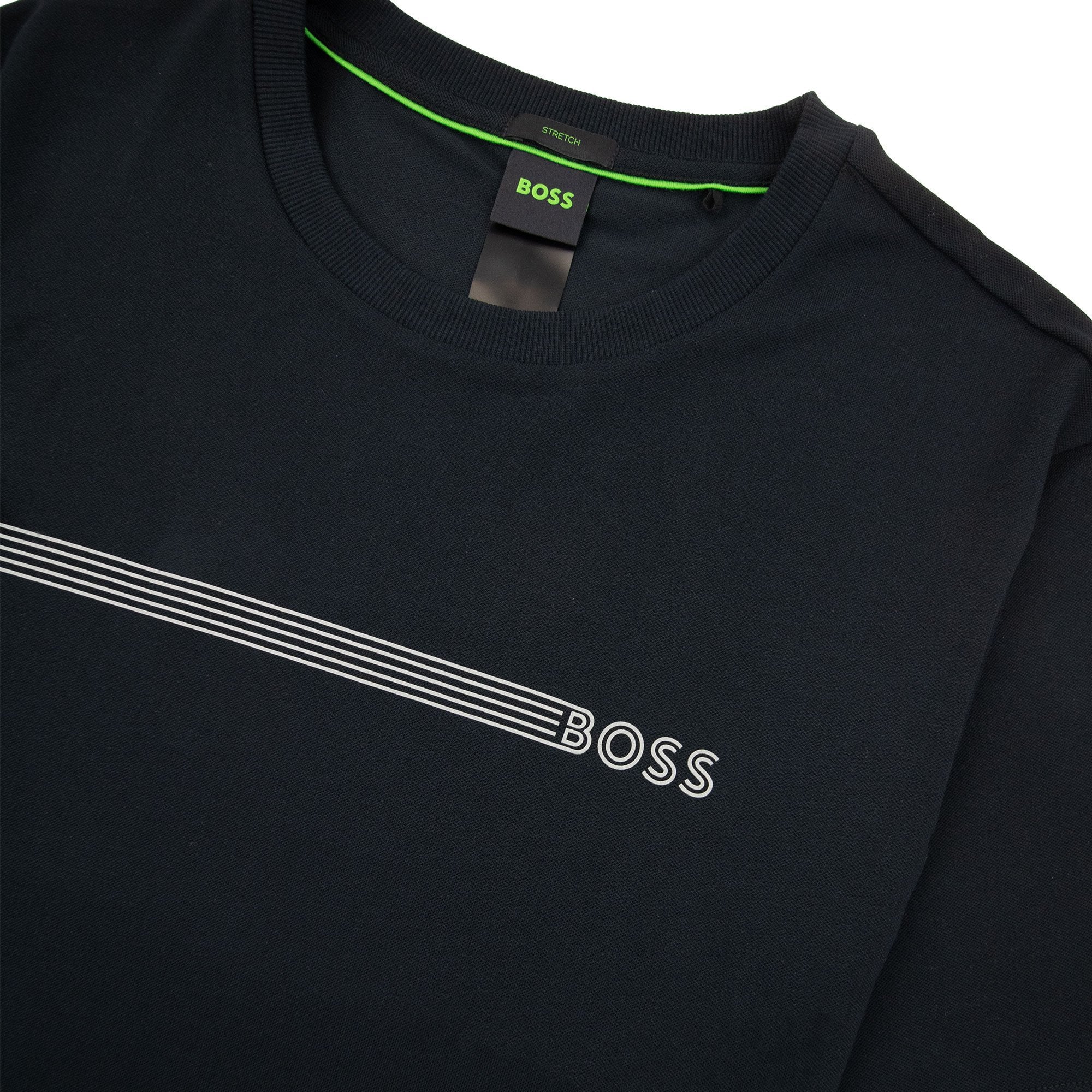 Hugo Boss Cotton-blend T-shirt With Stripes And Logo Black 001